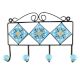Turquoise Tulip Ceramic Floral Tiles Hook
